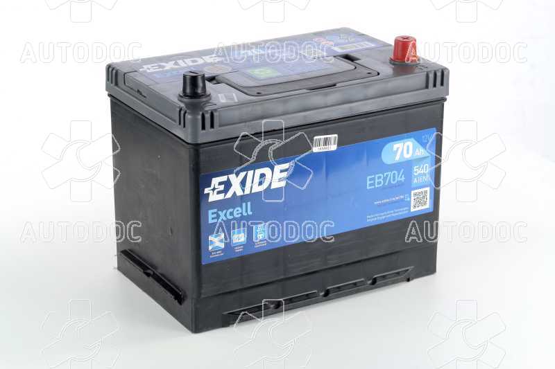 Аккумулятор   70Ah-12v Exide EXCELL(266х172х223),R,EN540 Азия. Фото 2