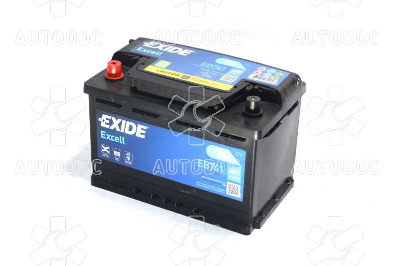 Аккумулятор   74Ah-12v Exide EXCELL(278х175х190),L,EN680. Фото 3