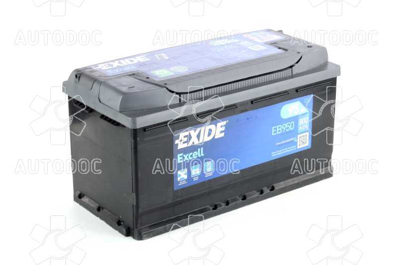 Аккумулятор   95Ah-12v Exide EXCELL(353х175х190),R,EN800. Фото 1