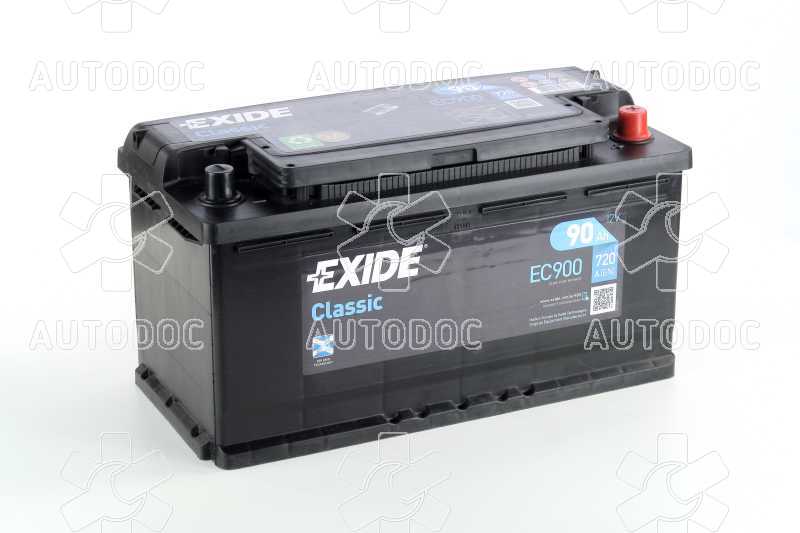Аккумулятор   90Ah-12v Exide CLASSIC(353х175х190),R,EN720. Фото 1