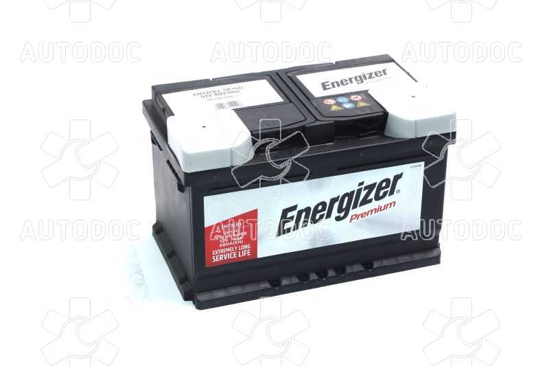 Аккумулятор   72Ah-12v Energizer Prem.(278х175х175), R,EN680. Фото 1