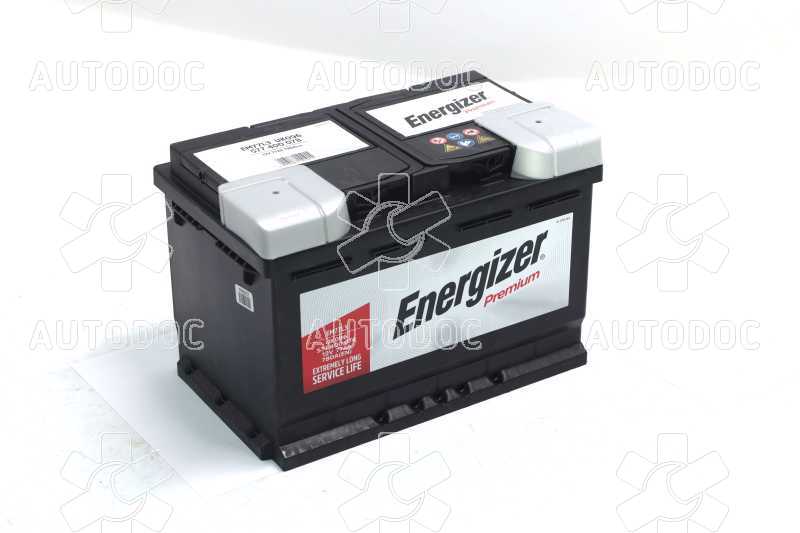 Аккумулятор   77Ah-12v Energizer Prem.(278х175х190), R,EN780. Фото 1
