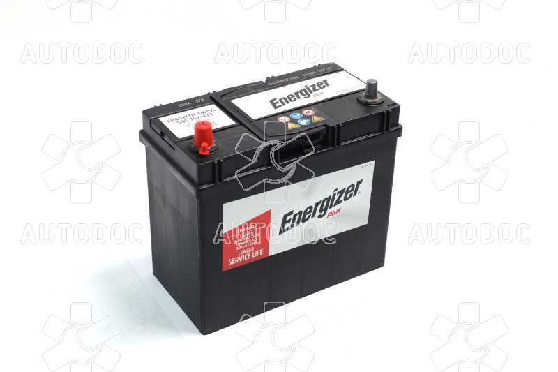 Аккумулятор тонкая клемма 45Ah-12v Energizer Plus (238х129х227) , L,EN330. Фото 1
