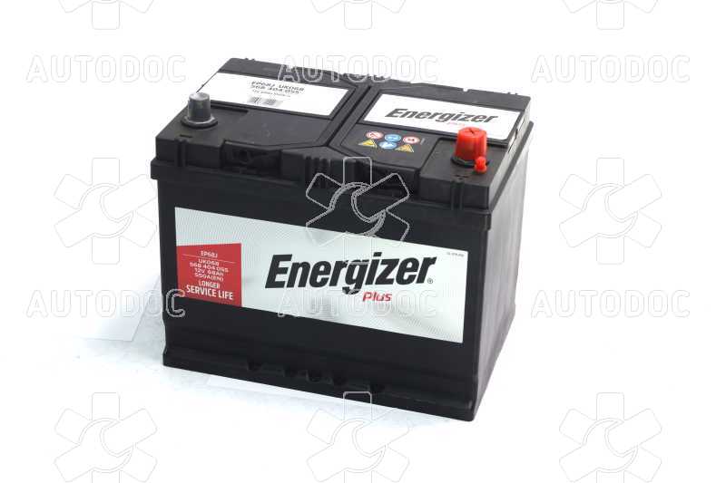 Аккумулятор   68Ah-12v Energizer Plus (261х175х220), R,EN550 Азия. Фото 2