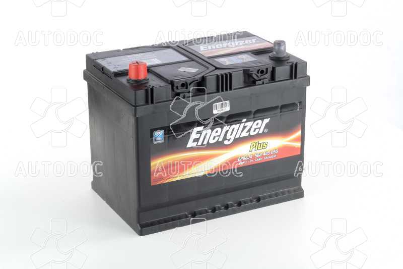 Аккумулятор   68Ah-12v Energizer Plus (261х175х220), L,EN550 Азия. Фото 1