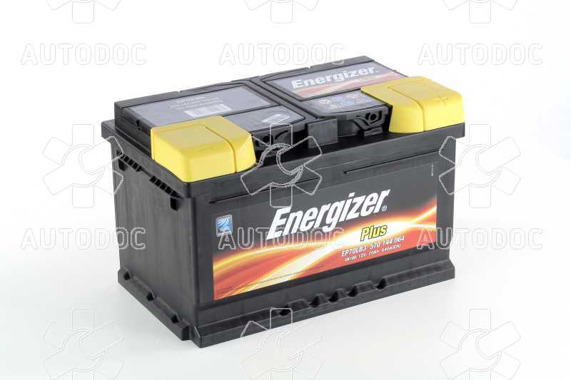Аккумулятор   70Ah-12v Energizer Plus (278х175х175), R,EN640. Фото 2