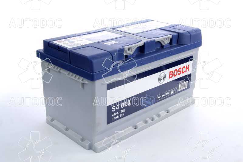Аккумулятор   80Ah-12v BOSCH (S4010) (315x175x175),R,EN740. Фото 2
