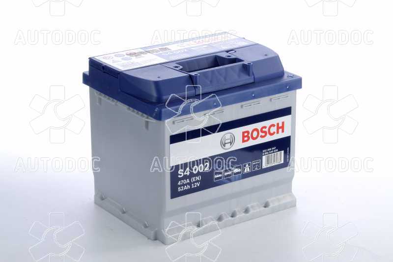 Аккумулятор   52Ah-12v BOSCH (S4002) (207x175x190),R,EN470. Фото 2