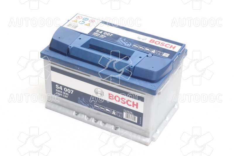 Аккумулятор   72Ah-12v BOSCH (S4007) (278x175x175),R,EN680. Фото 1