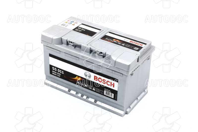 Аккумулятор   85Ah-12v BOSCH (S5011) (315x175x190),R,EN800. Фото 1