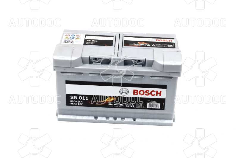 Аккумулятор   85Ah-12v BOSCH (S5011) (315x175x190),R,EN800. Фото 6