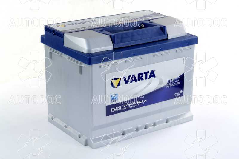 Аккумулятор   60Ah-12v VARTA BD(D43) (242х175х190),L,EN540. Фото 2