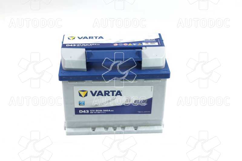 Аккумулятор   60Ah-12v VARTA BD(D43) (242х175х190),L,EN540. Фото 10