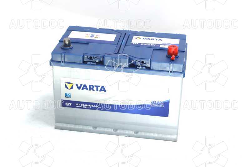 Аккумулятор   95Ah-12v VARTA BD(G7) (306х173х225),R,EN830 Азия. Фото 3