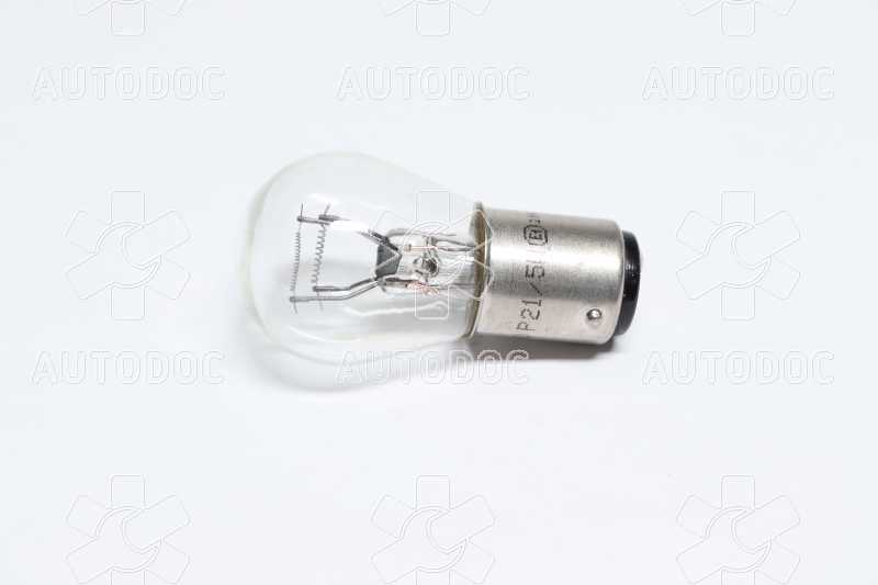 Лампа 24V P21/5W24V 21/5W BAY15d (кор.код. P21 5W 24) (пр-во Magneti Marelli). Фото 6