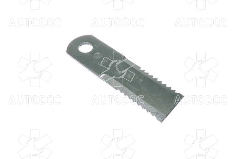 Нож измельчителя подвижный NH/Case (HF44443,Z103205) 175x50x4,5 (d=20,1) (зубчатый) (M-Agro). Фото 1